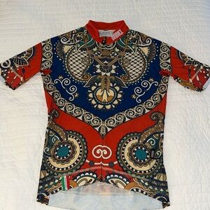 Babici Cycling Jersey full zip Small - Blue Red cream
euc